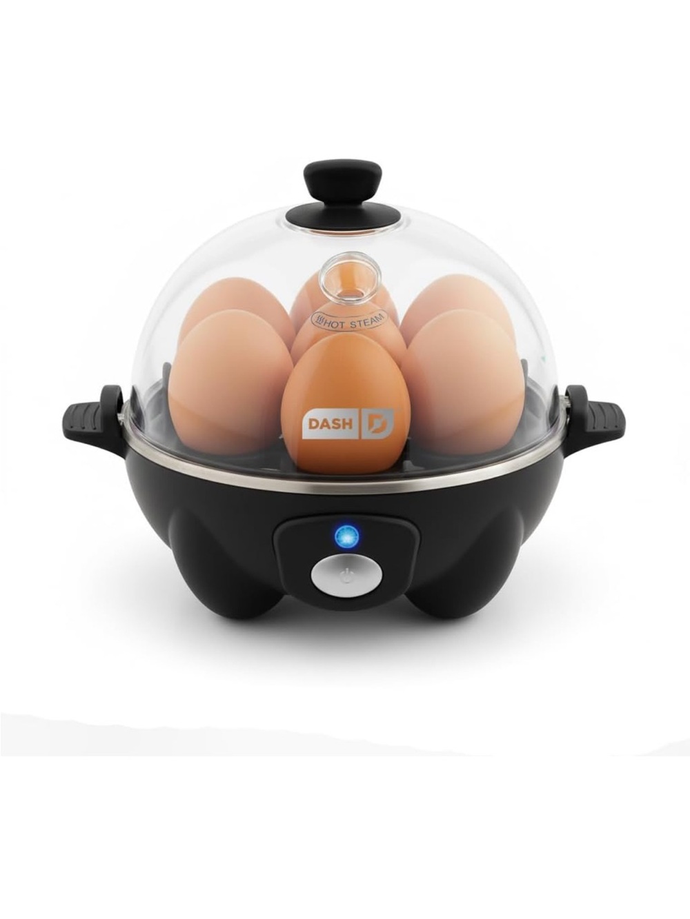 Dash Rapid Egg Cooker, Boiler, Poacher, Steamer, Dishwasher Safe, BPA Free-Black